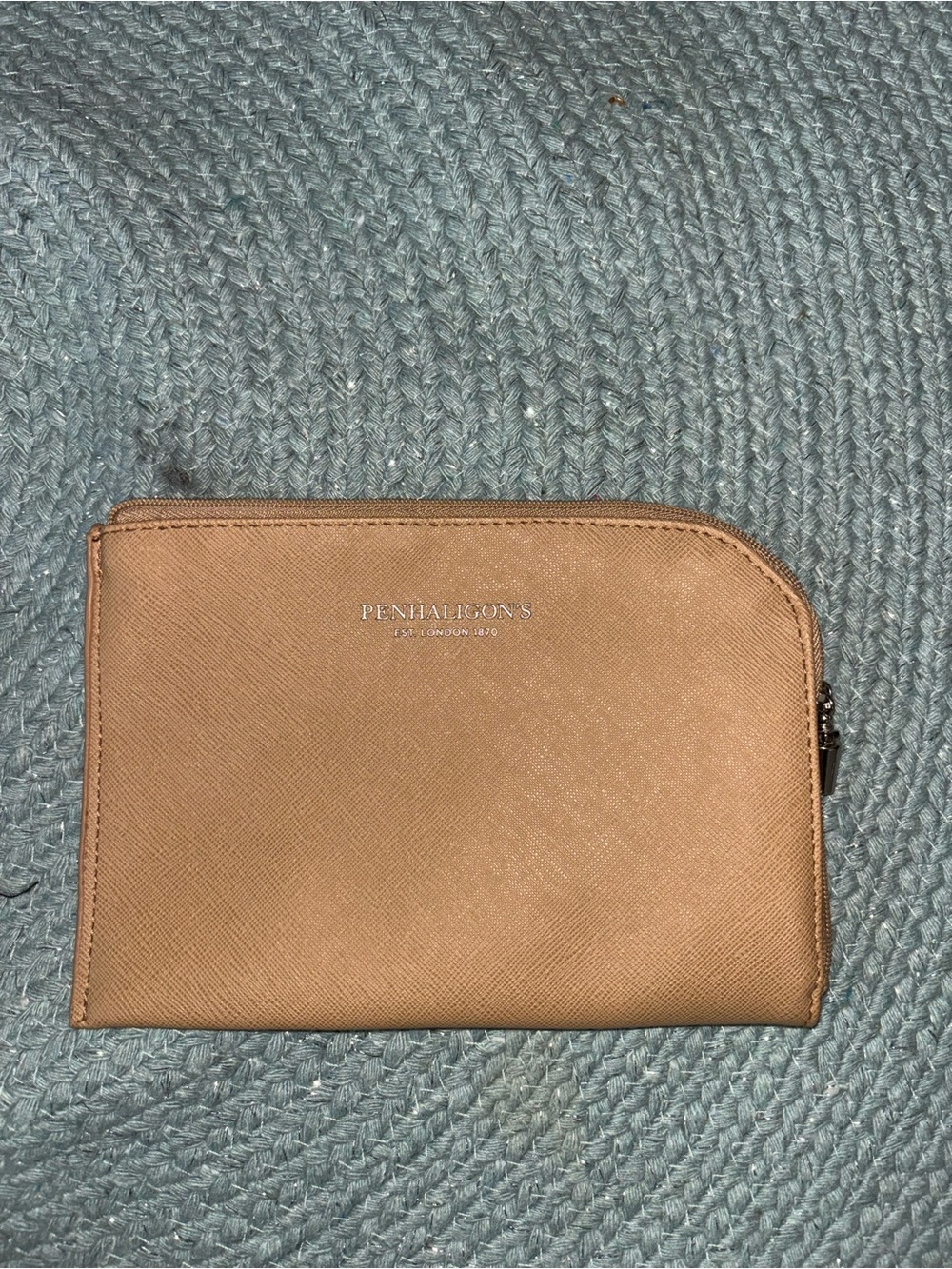 Penhaligon's Tan Cosmetic Zip Pouch with Branded Lining